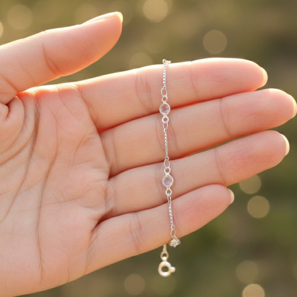 "Elegant Handmade Anklet – Delicate Jewelry for Women, MAR091949